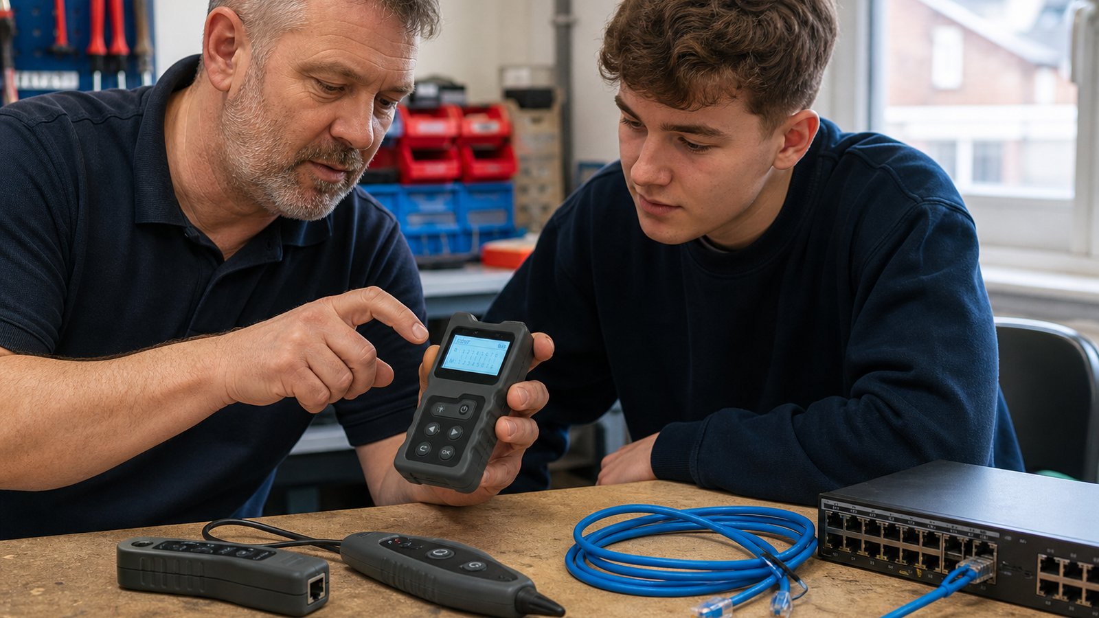 Train Juniors on Wiremap Port Flash POE